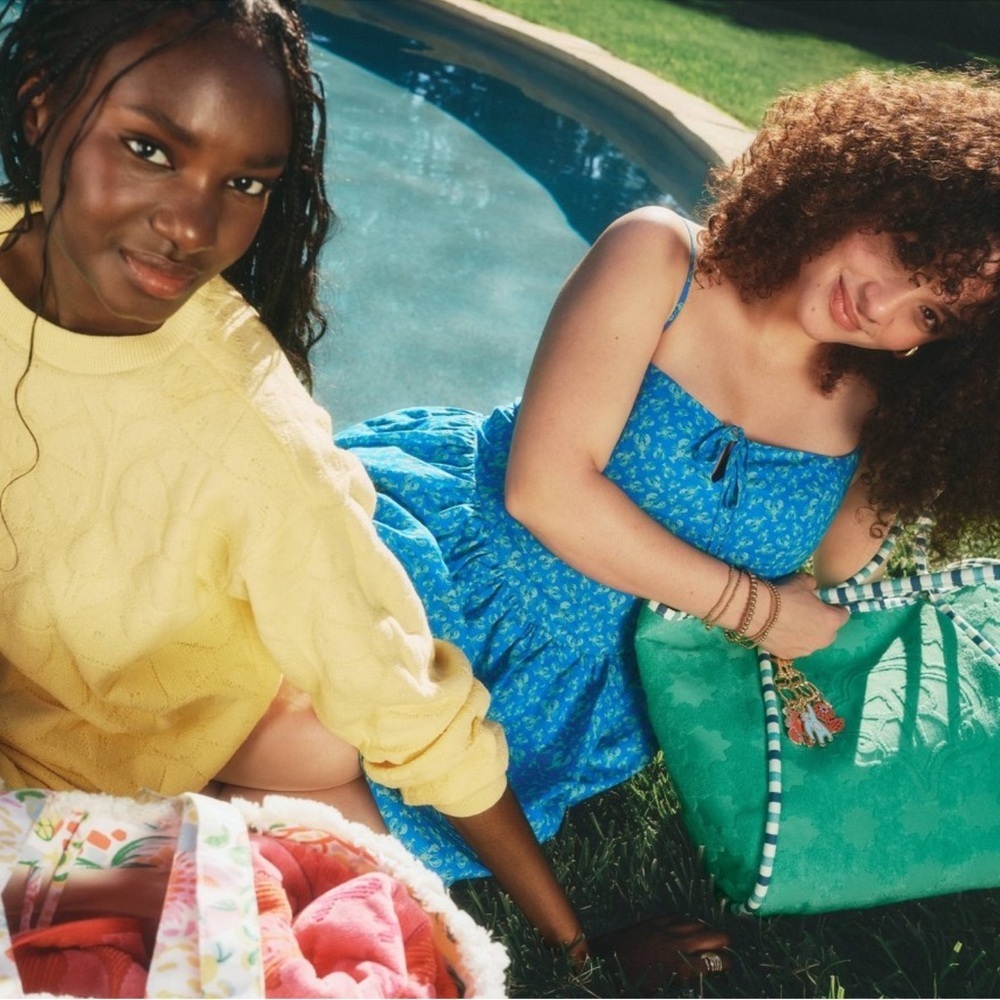 Roller Rabbit x Target Lobster Drop Waist Mini Dress S